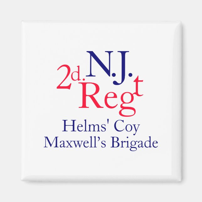 2nd New Jersey Regiment  Magnet (Front)