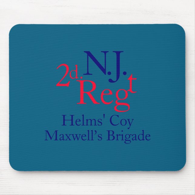 2nd New Jersey Regiment  Mouse Mat (Front)