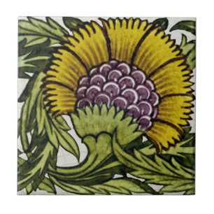 2nd of Pair Repro Antique De Morgan Floral Tile