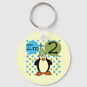 2nd Penguin Birthday Tshirts and Gifts Key Ring