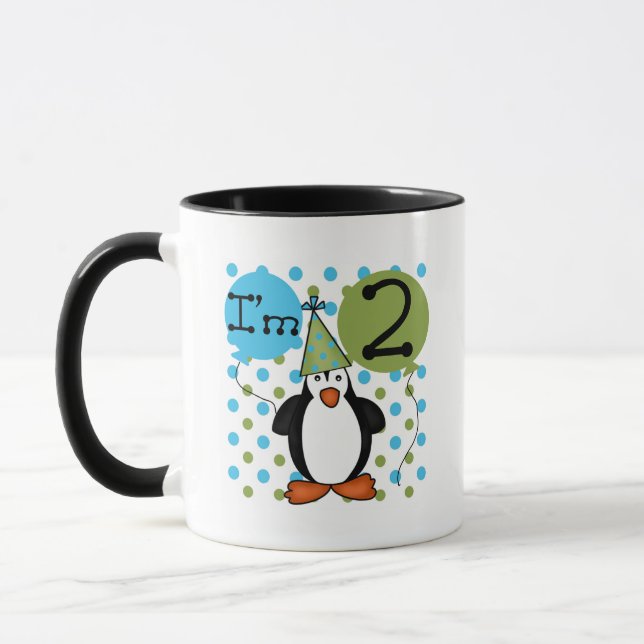 2nd Penguin Birthday Tshirts and Gifts Mug (Left)