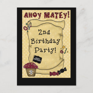 2nd Pirate Birthday Invitations