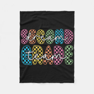 2nd Second Grade Dream Team Teacher First Day Back Fleece Blanket
