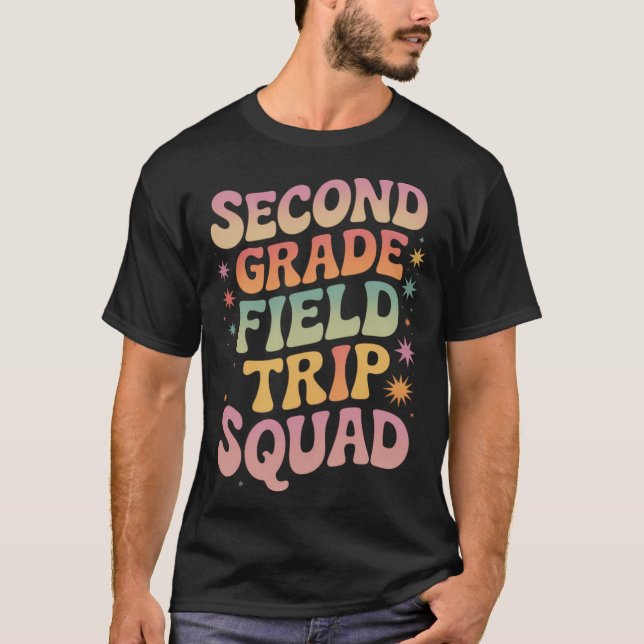 2nd Second Grade Fieldrip Squadeacher Students Mat T-Shirt (Front)