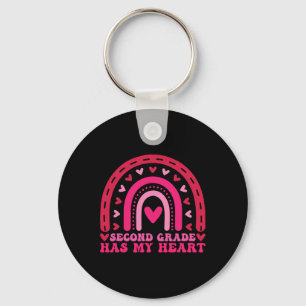 2nd Second Grade Has My Heart Valentine’s Day Teac Key Ring