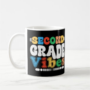 2nd Second Grade Vibes Funny Back To School Groovy Coffee Mug