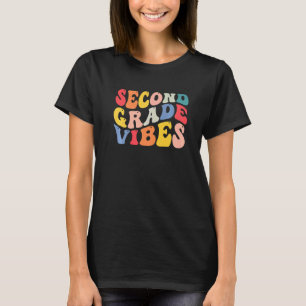 2nd second grade vibes teacher Back To School Retr T-Shirt