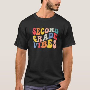 2nd second grade vibes teacher Back To School Retr T-Shirt