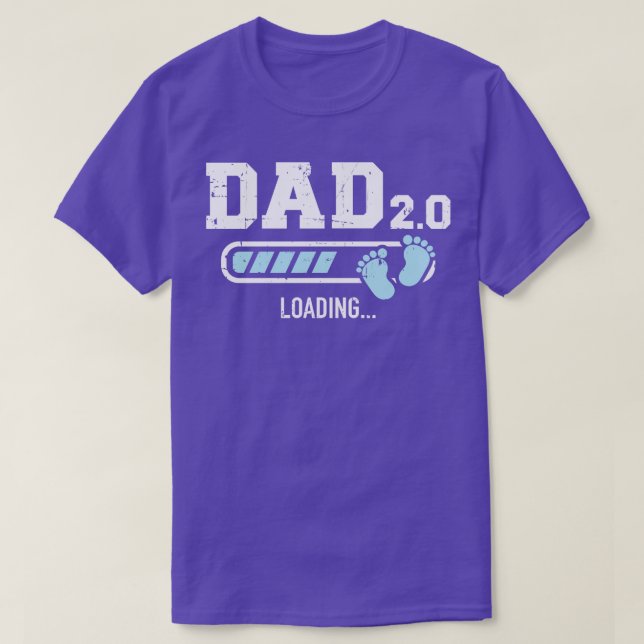 2nd second time Dad loading bar baby announcement T-Shirt (Design Front)