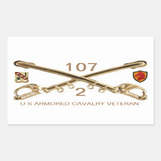 2ND Squadron 107th ACR Rectangular Sticker
