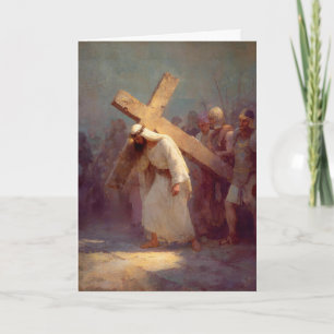 2nd Station of the Cross - Jesus Takes Up His Cros Card