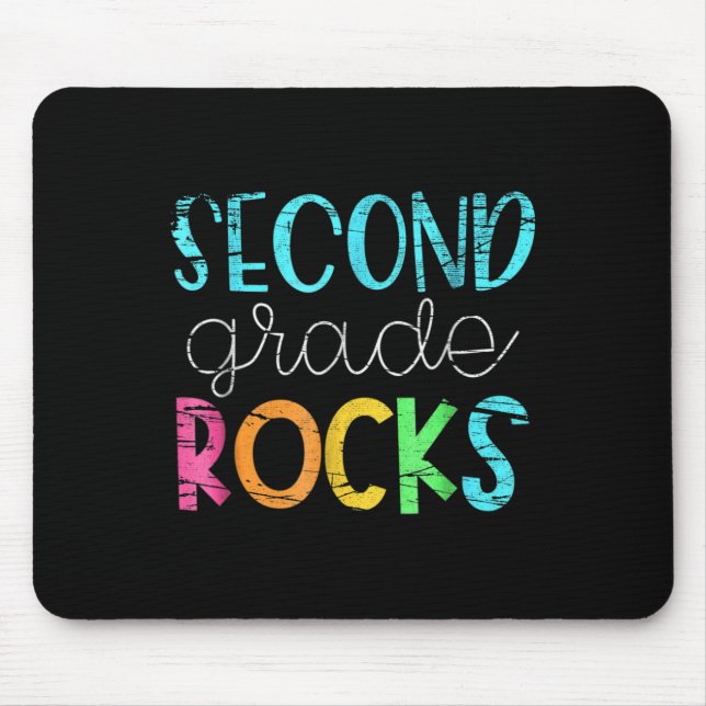 2nd Teacher Team - Second Grade Rocks  Mouse Mat (Front)
