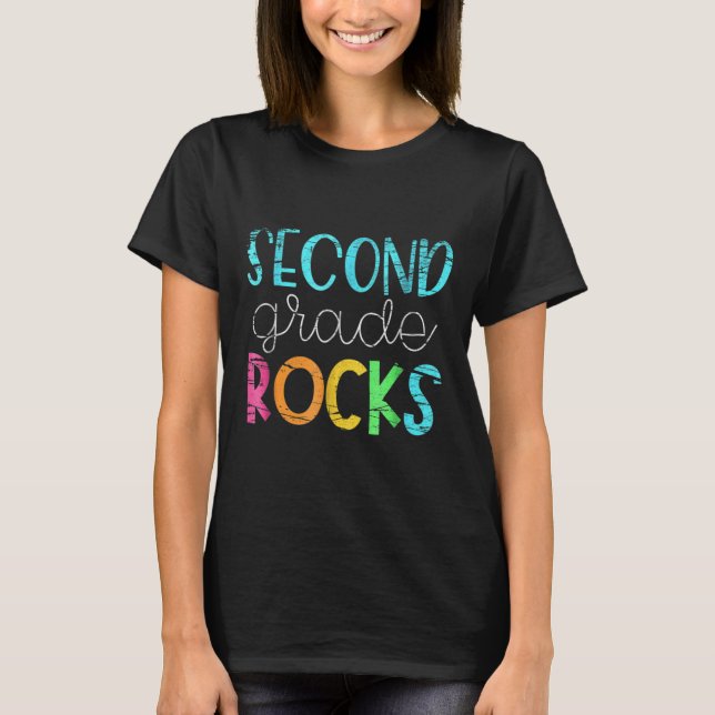 2nd Teacher Team - Second Grade Rocks  T-Shirt (Front)