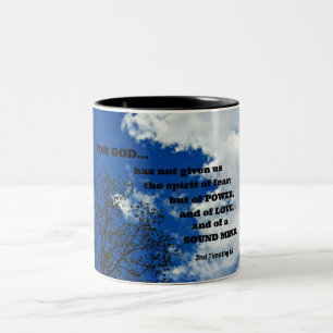 2nd Timothy 1:7 For God has not given us.... Two-Tone Coffee Mug