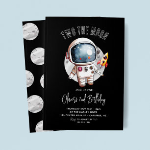 2nd Two The Moon Birthday Party Invitation