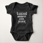 2nd Wedding Anniversary 2 Years Couple Baby Bodysuit<br><div class="desc">2nd Wedding Anniversary 2 Years Couple</div>