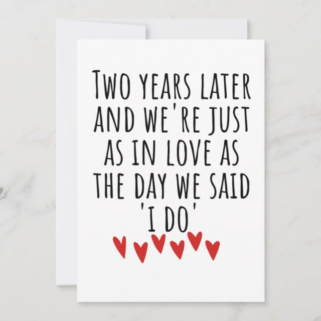 2nd wedding anniversary card (Front)