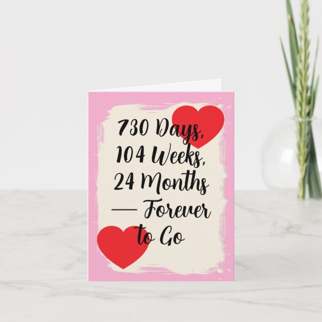 2nd wedding anniversary card cotton one (Front)