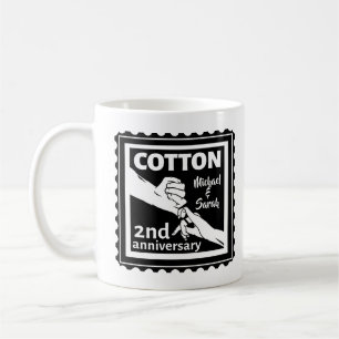 2nd Wedding anniversary couple holding hands Coffee Mug