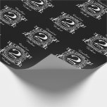 2nd wedding anniversary distressed crest wrapping paper<br><div class="desc">A design to celebrate your second year of marriage. This first wedding anniversary design has a distressed white crest,  with the text Cotton,  2 year ,  anniversary.  If you would like any help customising this design please contact me,  their is an ask this designer button,  just below this text.</div>
