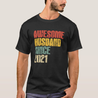 2nd Wedding Anniversary for Him Awesome Husband Si T-Shirt