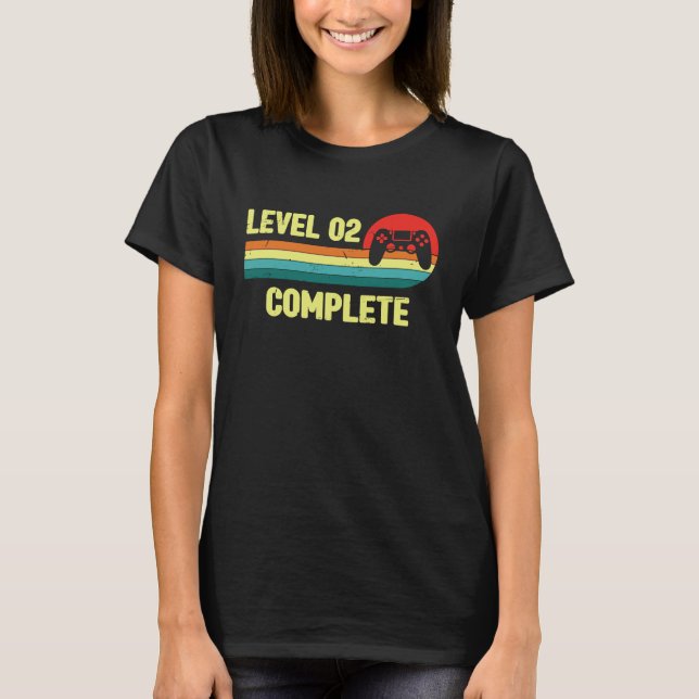 2nd Wedding Anniversary For Him Her  Level 2 Compl T-Shirt (Front)