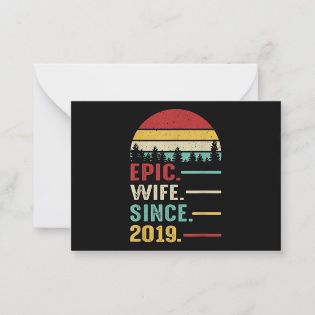 2nd Wedding Anniversary Gift for Her Epic Wife Card (Front)