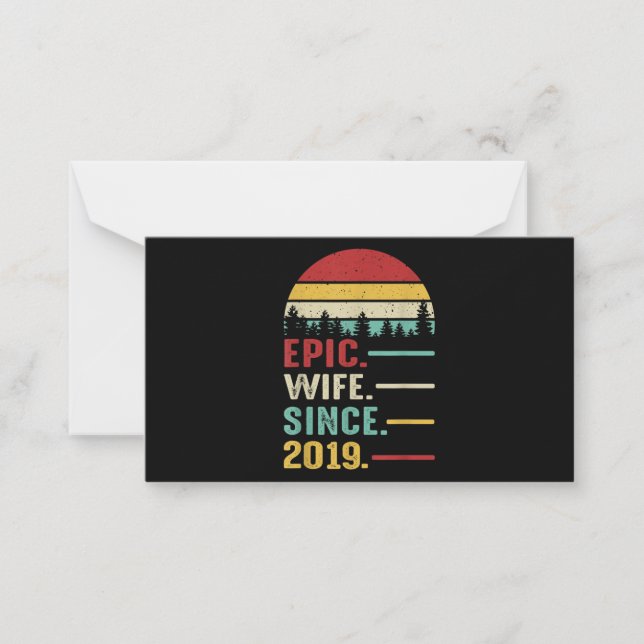 2nd Wedding Anniversary Gift for Her Epic Wife Card (Front)