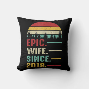 2nd Wedding Anniversary Gift for Her Epic Wife Cushion