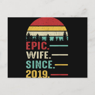 2nd Wedding Anniversary Gift for Her Epic Wife Postcard