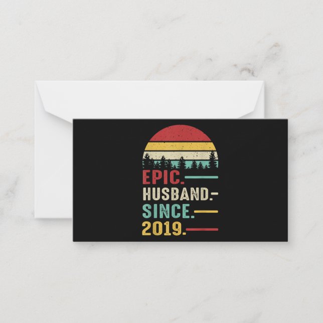 2nd Wedding Anniversary Gift for Him Epic Husband Card (Front)