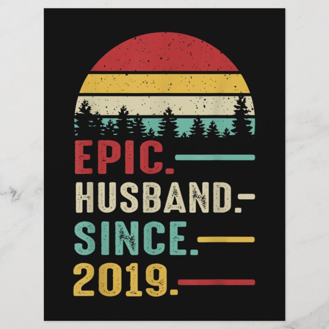 2nd Wedding Anniversary Gift for Him Epic Husband Flyer (Front)