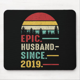 2nd Wedding Anniversary Gift for Him Epic Husband Mouse Mat