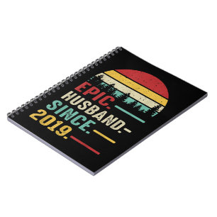 2nd Wedding Anniversary Gift for Him Epic Husband Notebook