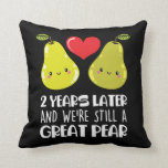 2nd Wedding Anniversary Gift Married Couple Pear Cushion<br><div class="desc">Anniversary Gift 2nd year wedding shirt for the one that has been married. Mr and Mrs great funny tshirt for husband. 2nd year gift idea for him</div>