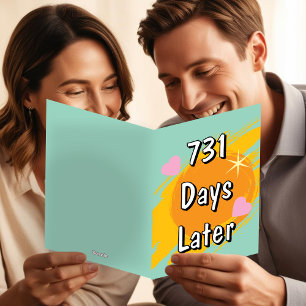 2nd wedding anniversary in days two years later card