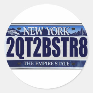 2QT2BSTR8:  New York Classic Round Sticker