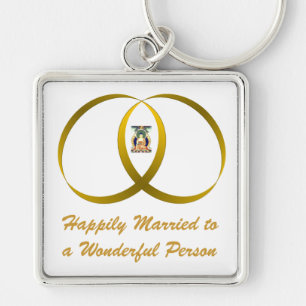 2RINGS & BUDDAH, Happily Married toa Wonderful ... Key Ring