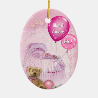 2sided customisable Baby Door Hanger Ceramic Tree Decoration