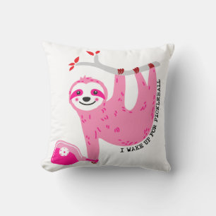 2sided Cute Pink pickleball sloth 🦥 Cushion