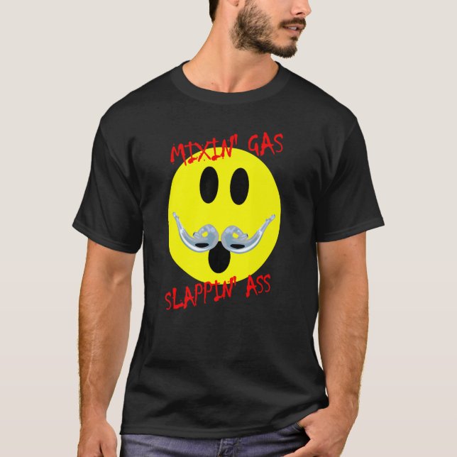  2stroke Exhaust Pipe Beard T-Shirt (Front)