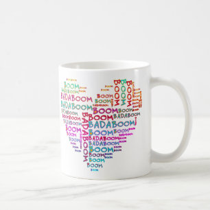 2x Heart Badaboom Coffee Mug