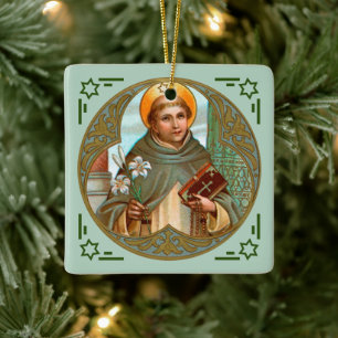 2x St. Dominic de Guzman (BK 07) Ceramic Ornament