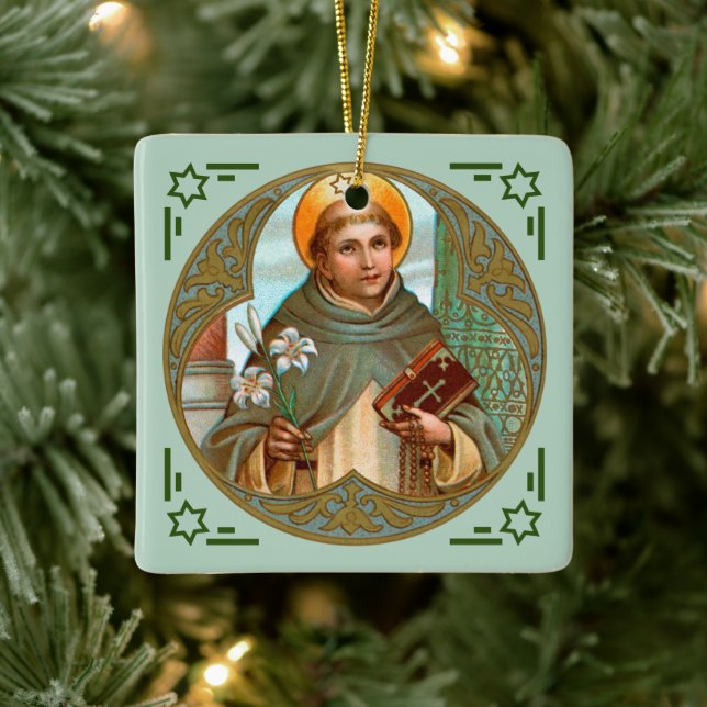 2x St. Dominic de Guzman (BK 07) Ceramic Ornament (Tree)