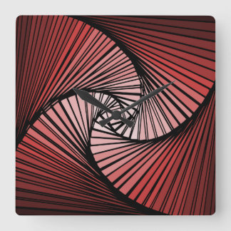 3次 元 パ イ ラ ル SQUARE WALL CLOCK