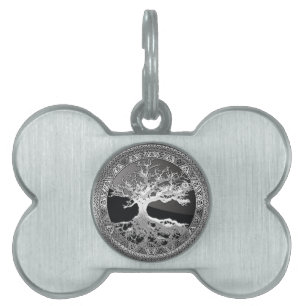 [300] Celtic Tree of Life [Silver] Pet ID Tag