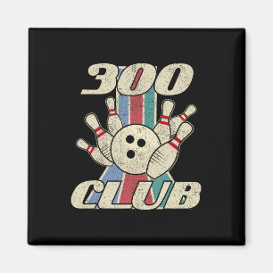 300 Club Bowling T Shirt Retro Distressed Perfect Magnet