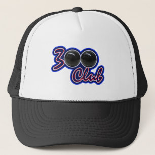 300 CLUB - PERFECT GAME IN BOWLING (BLUE) TRUCKER HAT