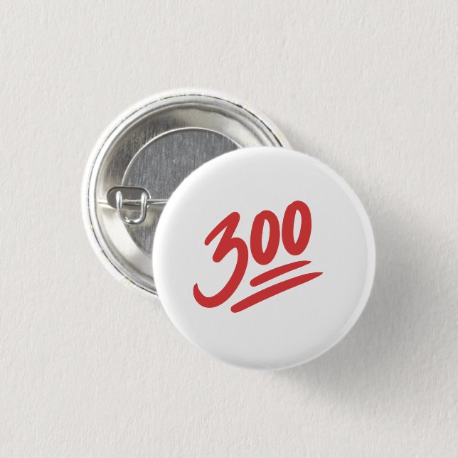 300 Emoji | Bowling Perfect Game Score 3 Cm Round Badge (Front & Back)