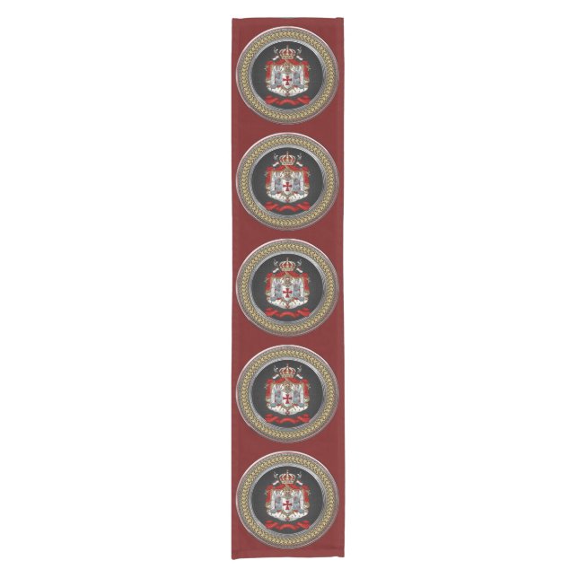 [300] Knights Templar Coat of Arms Short Table Runner (Front)